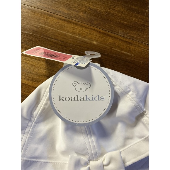NWT Koala Kids 5t Girls White Hat with front brim and back bow - Picture 3 of 4